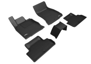 Genesis G70 Floor Mat Set - Front and Rear - 3D MAXpider - Kagu - Black - `19-`23